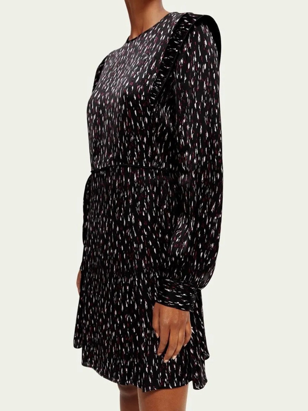 SCOTCH&SODA
LONG-SLEEVED STRUCTURED PRINTED MINI DRESS